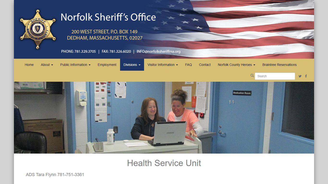 Norfolk County Sheriff's Office | Health Service Unit